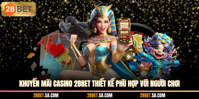 Khuyến mãi casino 28BET thiết kế phù hợp với người chơi